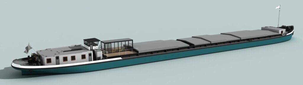 Render lodi – celkový pohled